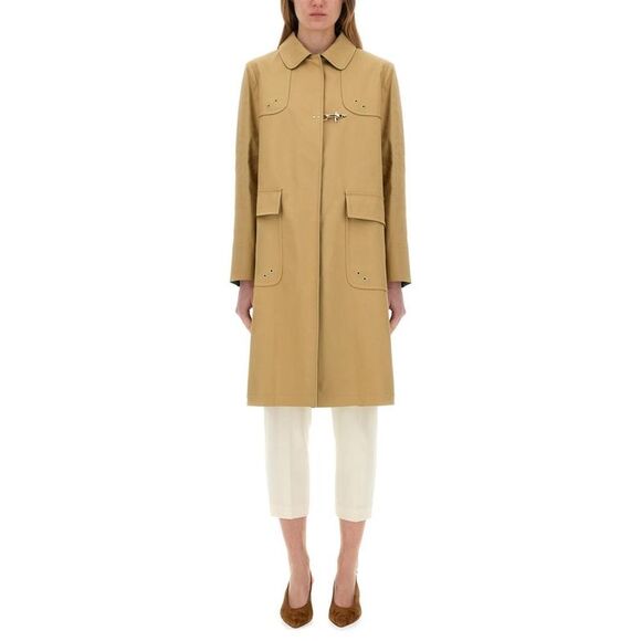 FAY Jackets & Blazers - FAY Toggle Closure Trench Coat Women Beige Coats & Jackets